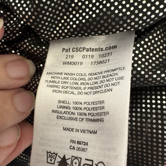 Columbia Jacket Mens Small Pike Lake Gray Plaid Lightweight Puffer Omni Heat - Picture 10 of 11